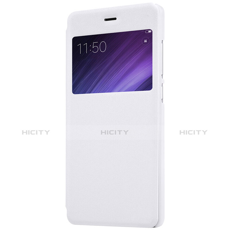 Custodia Portafoglio In Pelle con Supporto per Xiaomi Redmi 4 Standard Edition Bianco