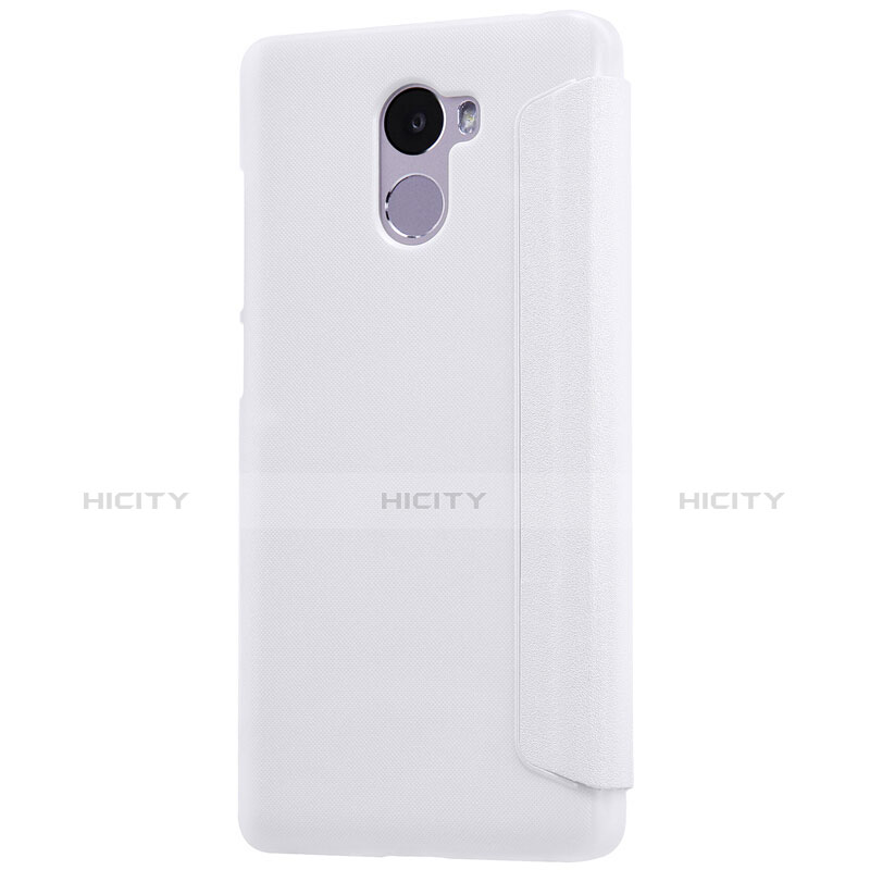 Custodia Portafoglio In Pelle con Supporto per Xiaomi Redmi 4 Standard Edition Bianco