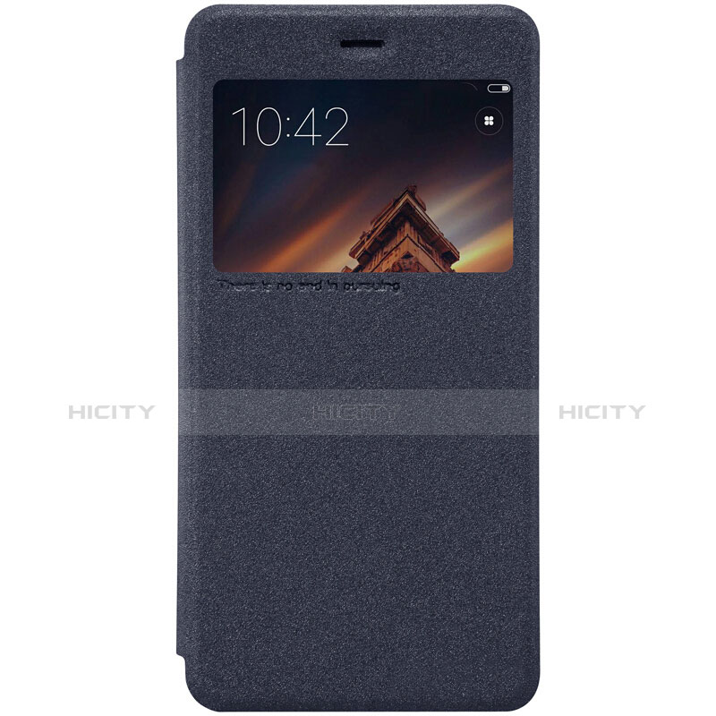 Custodia Portafoglio In Pelle con Supporto per Xiaomi Redmi 4A Nero