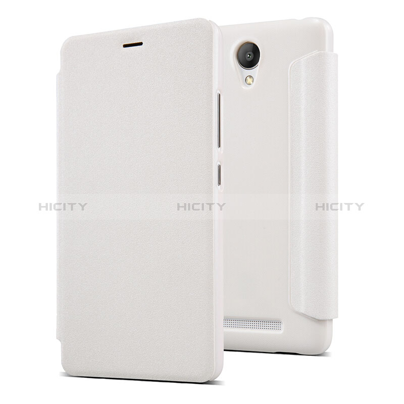 Custodia Portafoglio In Pelle con Supporto per Xiaomi Redmi Note 2 Bianco