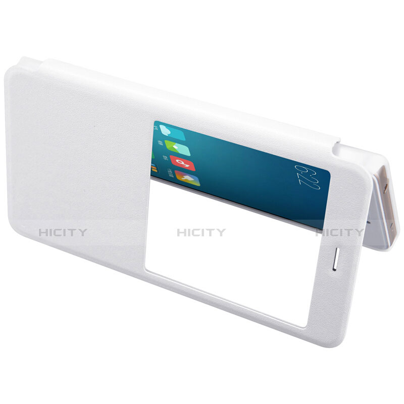 Custodia Portafoglio In Pelle con Supporto per Xiaomi Redmi Note 4 Standard Edition Bianco