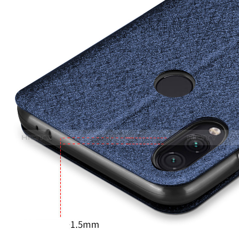 Custodia Portafoglio In Pelle con Supporto per Xiaomi Redmi Note 7 Blu