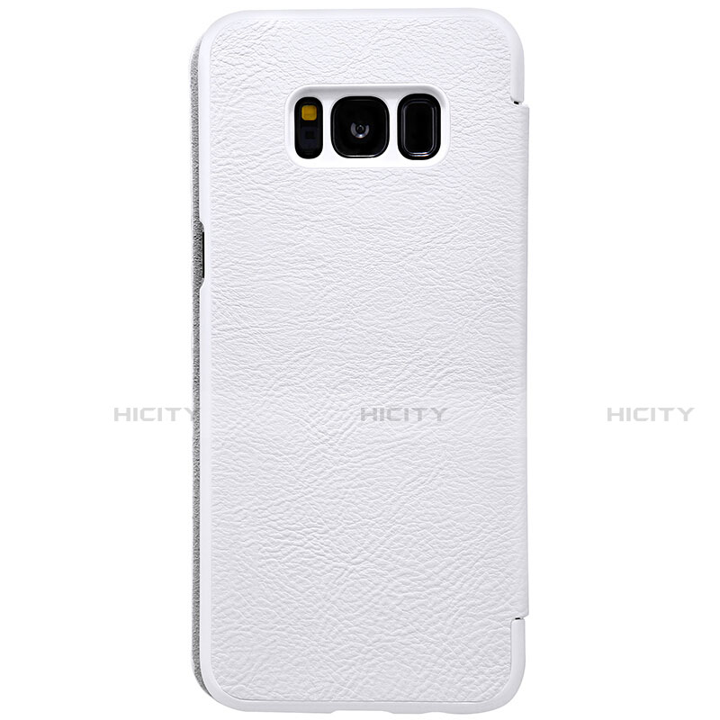 Custodia Portafoglio In Pelle con Supporto S01 per Samsung Galaxy S8 Bianco