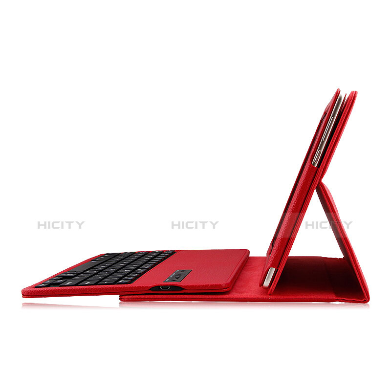 Custodia Portafoglio In Pelle con Tastiera L01 per Huawei MediaPad M3 Lite 10.1 BAH-W09 Rosso