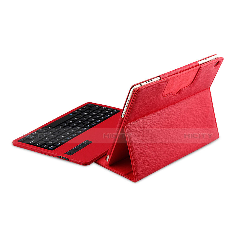 Custodia Portafoglio In Pelle con Tastiera L01 per Huawei MediaPad M3 Lite 10.1 BAH-W09 Rosso