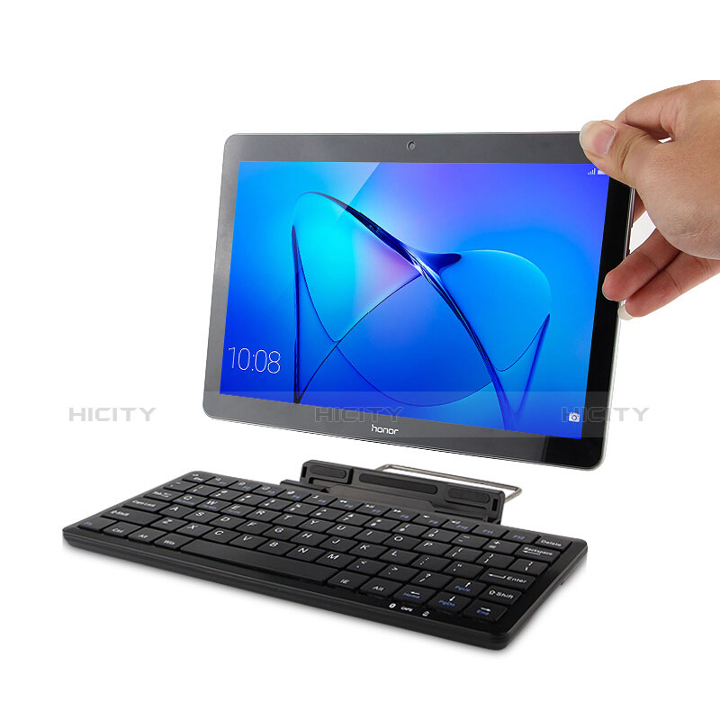 Custodia Portafoglio In Pelle con Tastiera L01 per Huawei MediaPad M5 Pro 10.8 Nero