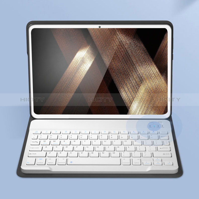 Custodia Portafoglio In Pelle con Tastiera N01 per Huawei MediaPad M5 8.4 SHT-AL09 SHT-W09