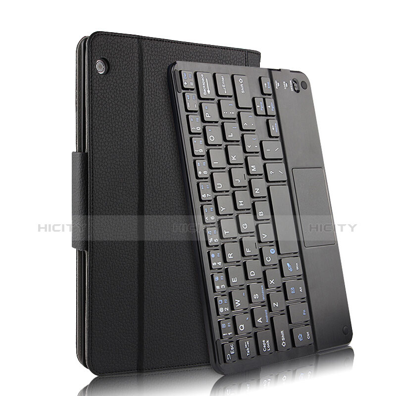Custodia Portafoglio In Pelle con Tastiera per Huawei MediaPad M3 Lite 10.1 BAH-W09 Nero