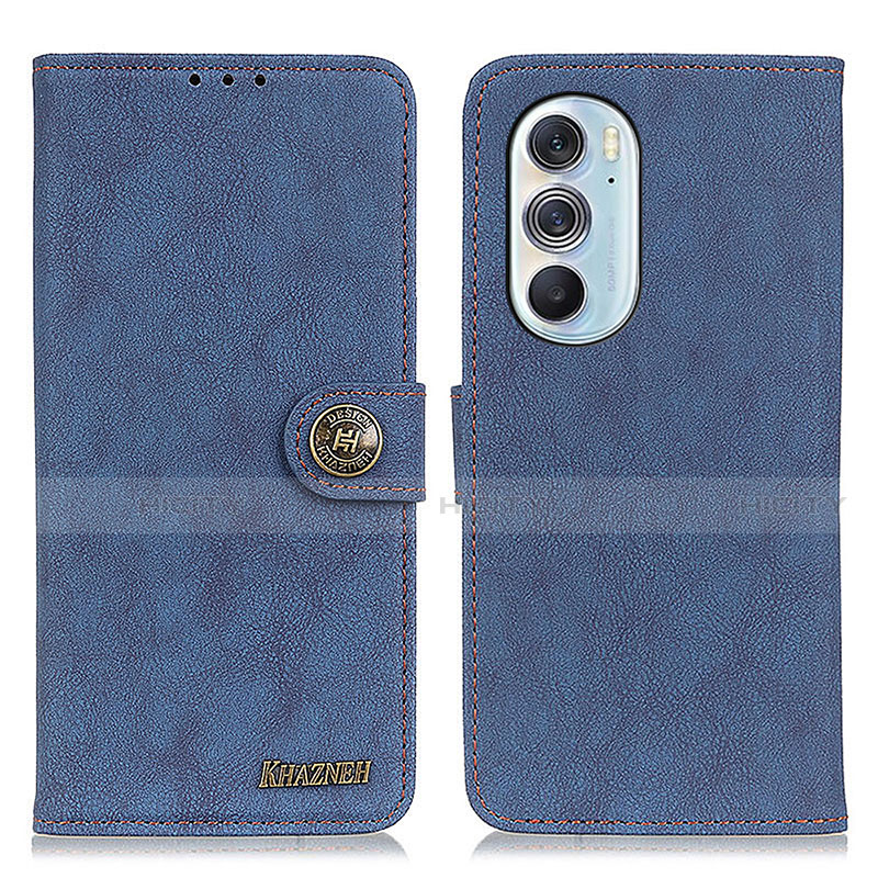 Custodia Portafoglio In Pelle Cover con Supporto A01D per Motorola Moto Edge 30 Pro 5G Blu