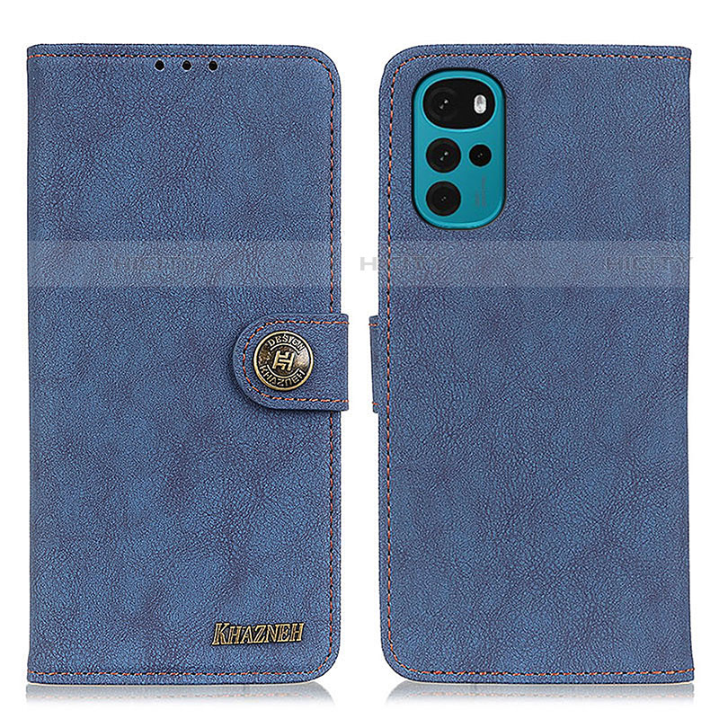 Custodia Portafoglio In Pelle Cover con Supporto A01D per Motorola Moto G22 Blu