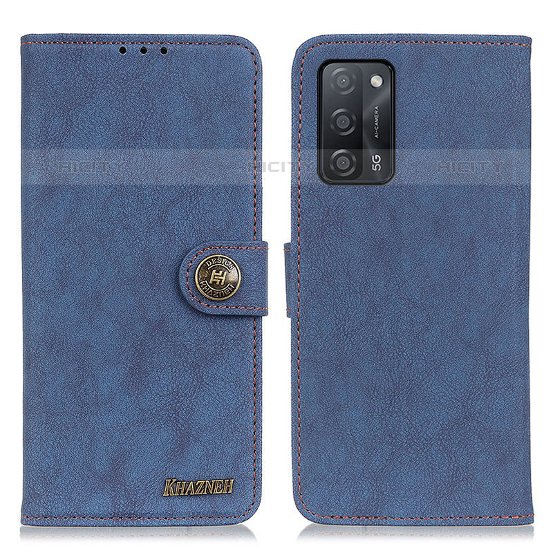 Custodia Portafoglio In Pelle Cover con Supporto A01D per Oppo A53s 5G Blu