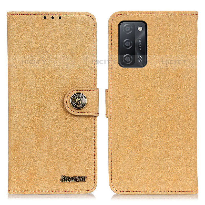 Custodia Portafoglio In Pelle Cover con Supporto A01D per Oppo A53s 5G Oro