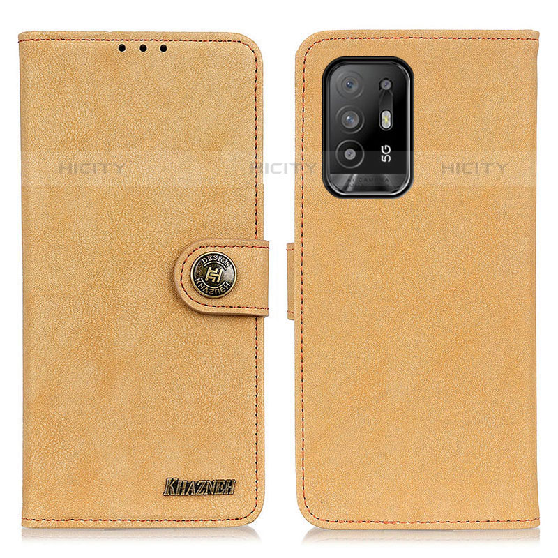 Custodia Portafoglio In Pelle Cover con Supporto A01D per Oppo A95 5G Oro