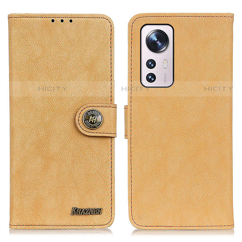 Custodia Portafoglio In Pelle Cover con Supporto A01D per Xiaomi Mi 12 Pro 5G Oro