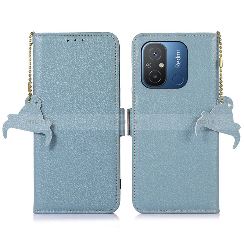Custodia Portafoglio In Pelle Cover con Supporto A01D per Xiaomi Redmi 11A 4G Azzurro