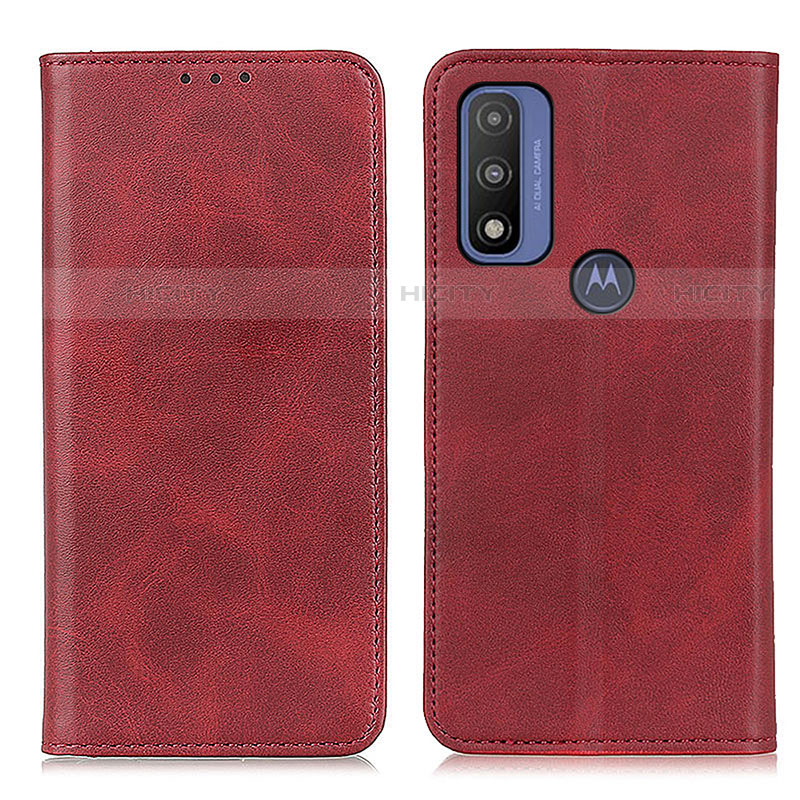 Custodia Portafoglio In Pelle Cover con Supporto A02D per Motorola Moto G Pure Rosso