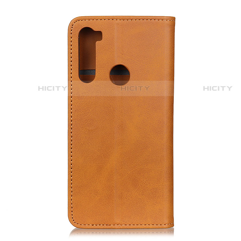 Custodia Portafoglio In Pelle Cover con Supporto A02D per Motorola Moto One Fusion Plus Marrone Chiaro