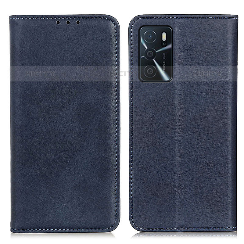 Custodia Portafoglio In Pelle Cover con Supporto A02D per Oppo A54s Blu