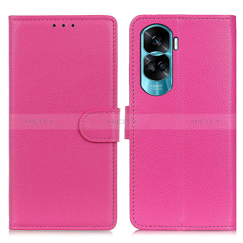 Custodia Portafoglio In Pelle Cover con Supporto A03D per Huawei Honor 90 Lite 5G Rosa Caldo