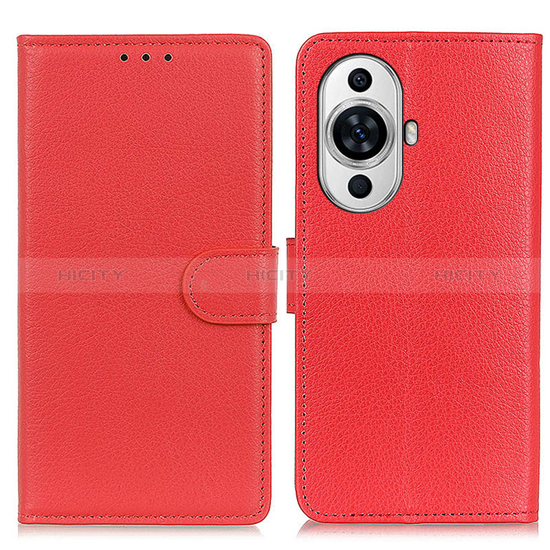 Custodia Portafoglio In Pelle Cover con Supporto A03D per Huawei Nova 11 Pro Rosso