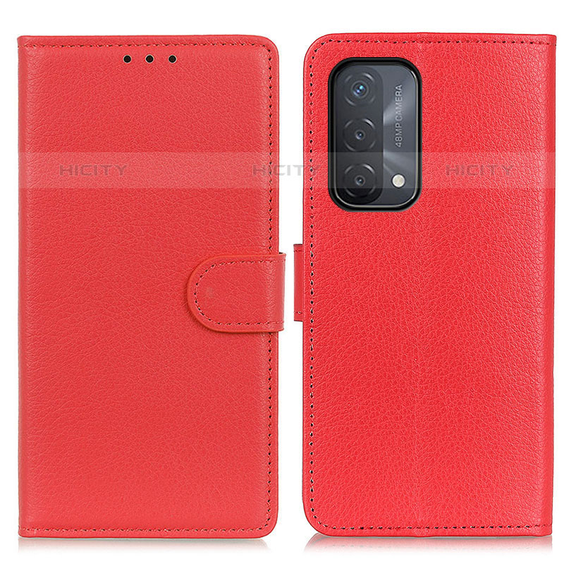 Custodia Portafoglio In Pelle Cover con Supporto A03D per OnePlus Nord N200 5G Rosso