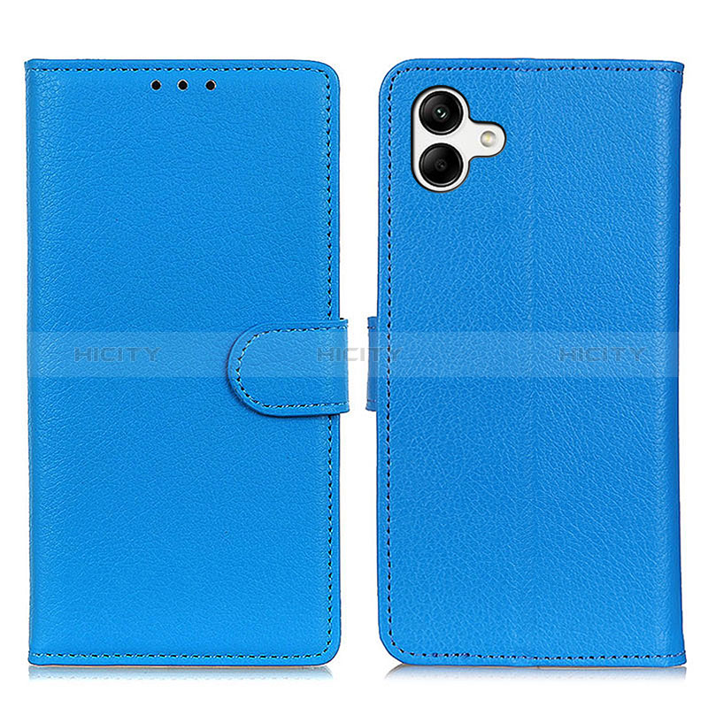 Custodia Portafoglio In Pelle Cover con Supporto A03D per Samsung Galaxy M04 Cielo Blu