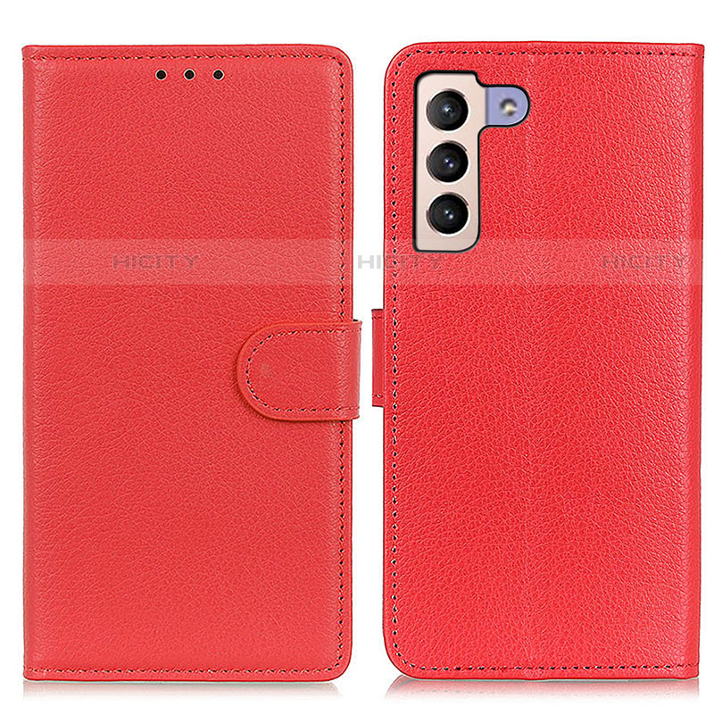 Custodia Portafoglio In Pelle Cover con Supporto A03D per Samsung Galaxy S21 5G Rosso