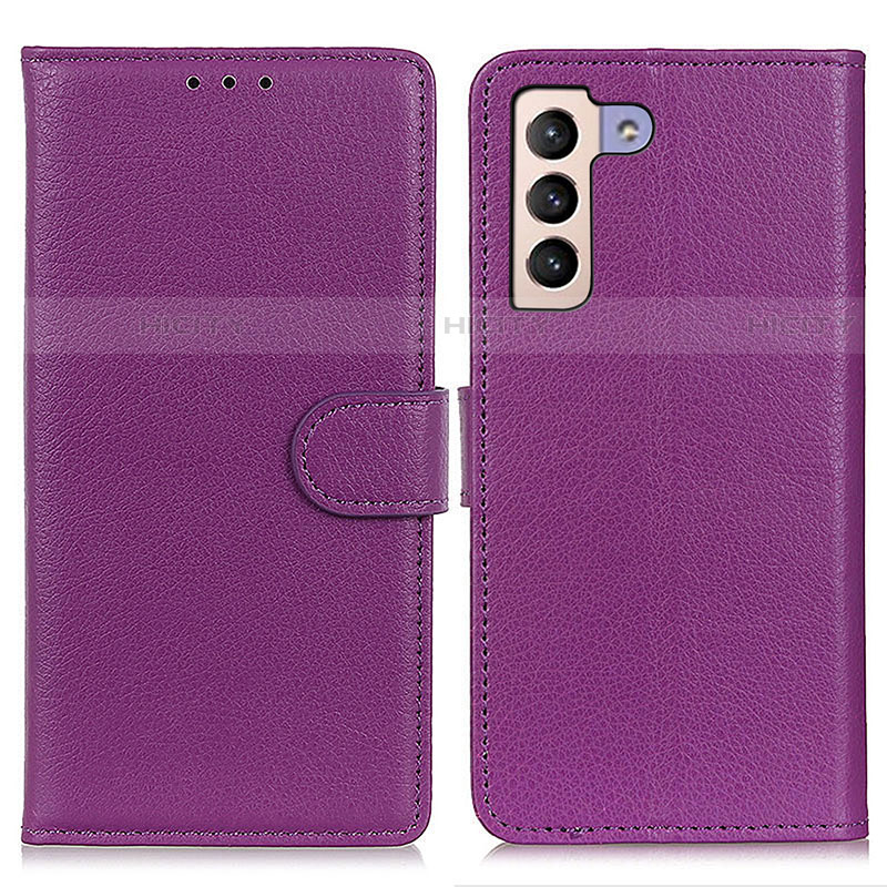 Custodia Portafoglio In Pelle Cover con Supporto A03D per Samsung Galaxy S21 5G Viola