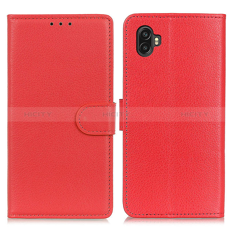 Custodia Portafoglio In Pelle Cover con Supporto A03D per Samsung Galaxy Xcover Pro 2 5G Rosso