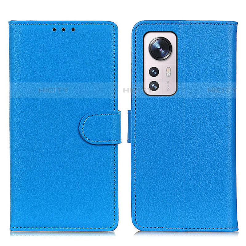 Custodia Portafoglio In Pelle Cover con Supporto A03D per Xiaomi Mi 12S Pro 5G Cielo Blu