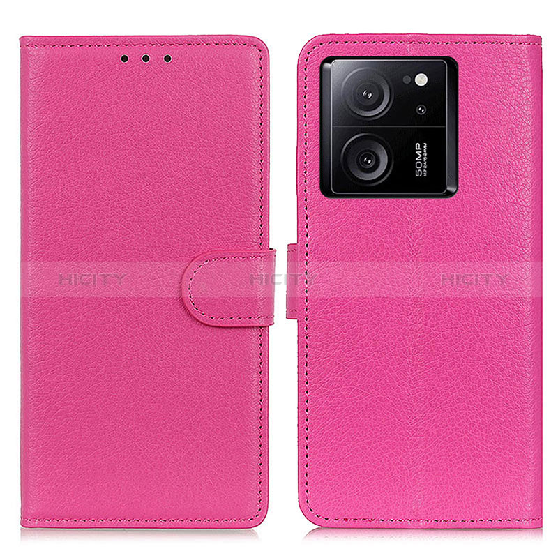 Custodia Portafoglio In Pelle Cover con Supporto A03D per Xiaomi Mi 13T 5G Rosa Caldo