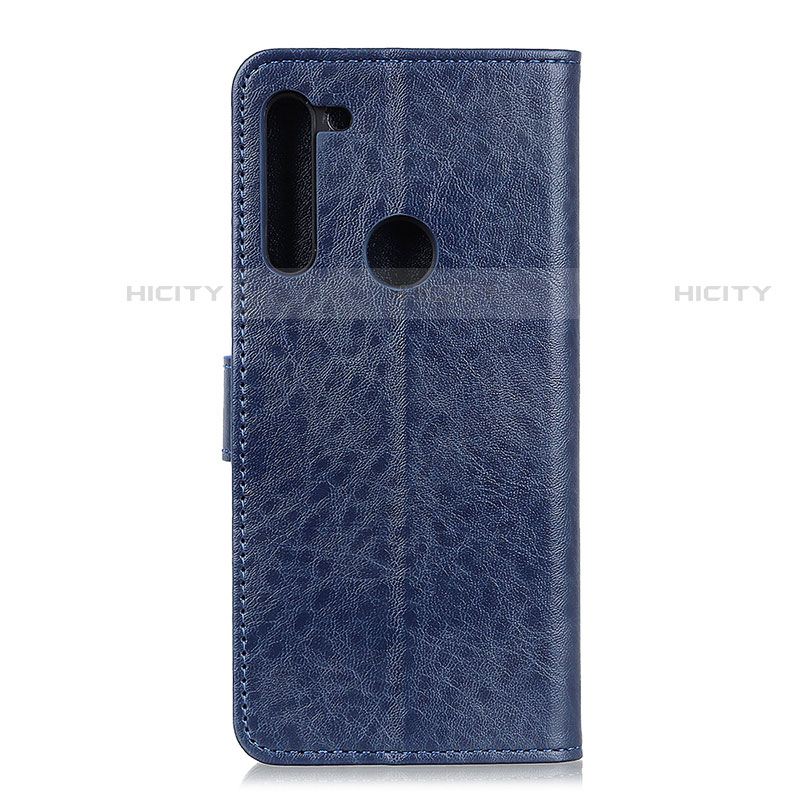 Custodia Portafoglio In Pelle Cover con Supporto A04D per Motorola Moto One Fusion Plus Blu