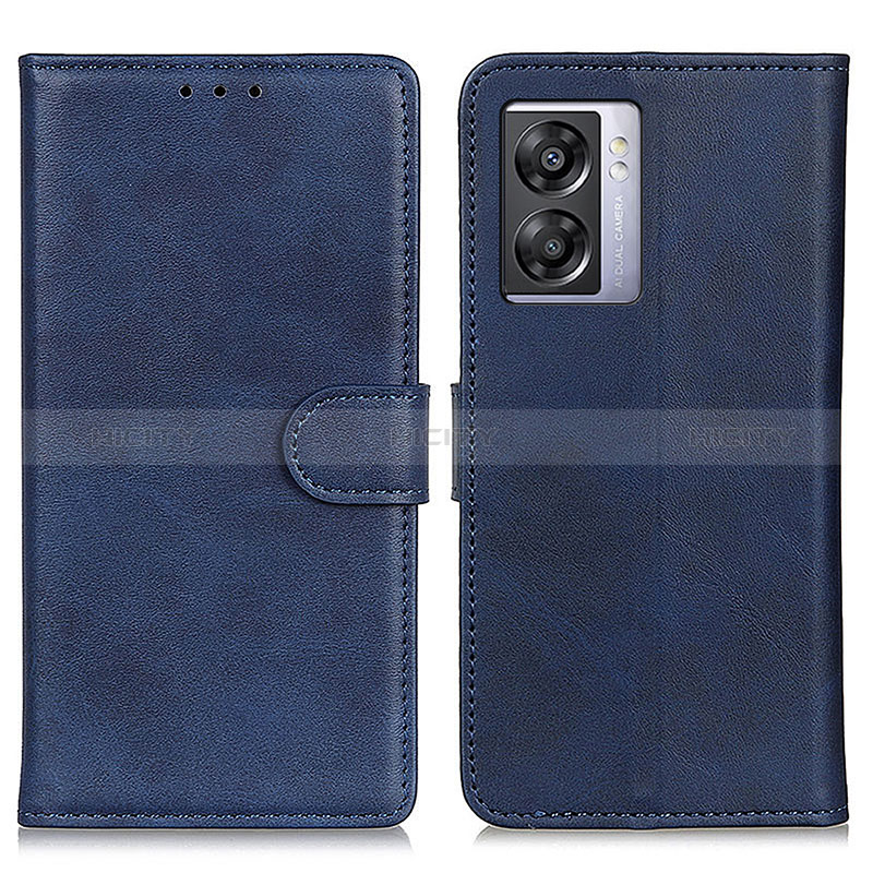 Custodia Portafoglio In Pelle Cover con Supporto A04D per Oppo A56S 5G Blu