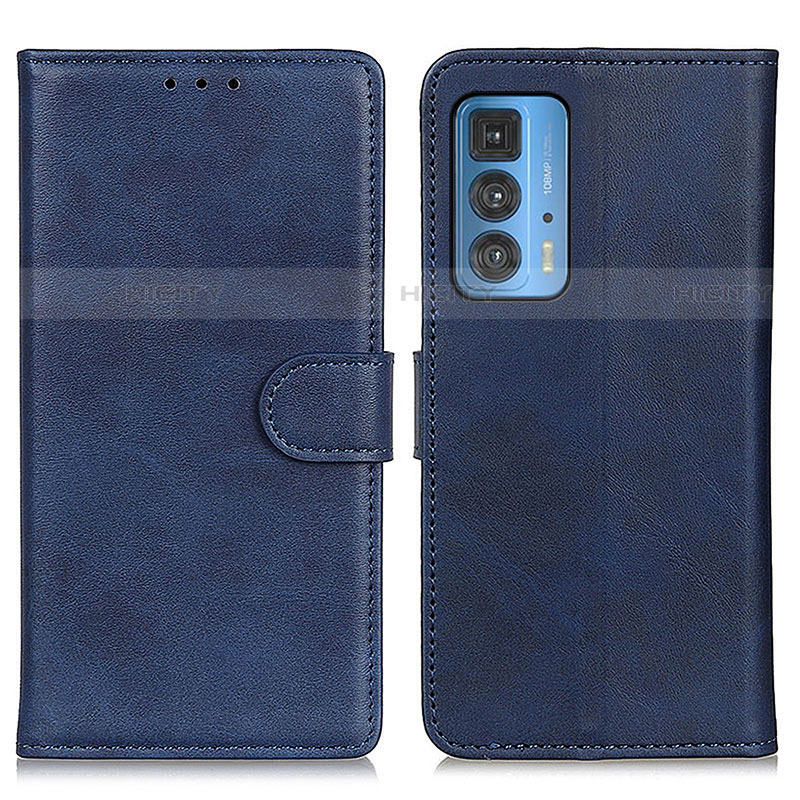 Custodia Portafoglio In Pelle Cover con Supporto A05D per Motorola Moto Edge 20 Pro 5G Blu