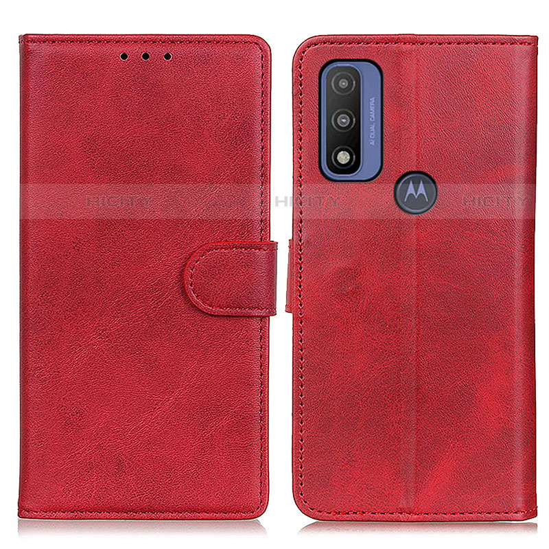 Custodia Portafoglio In Pelle Cover con Supporto A05D per Motorola Moto G Pure Rosso