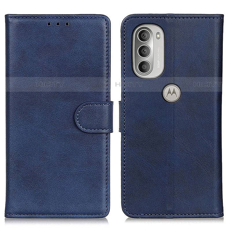 Custodia Portafoglio In Pelle Cover con Supporto A05D per Motorola Moto G51 5G Blu