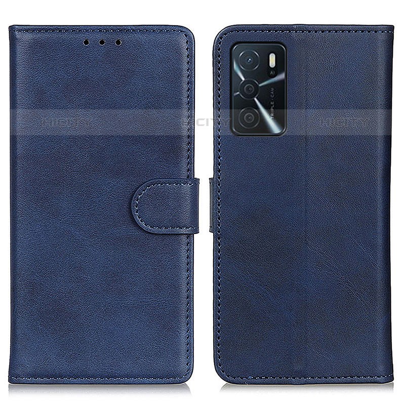 Custodia Portafoglio In Pelle Cover con Supporto A05D per Oppo A54s Blu