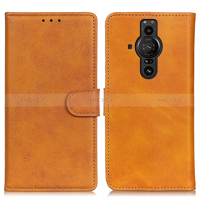 Custodia Portafoglio In Pelle Cover con Supporto A05D per Sony Xperia PRO-I
