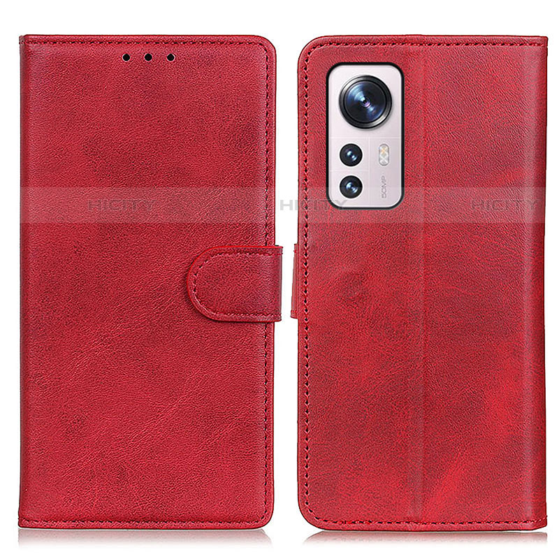Custodia Portafoglio In Pelle Cover con Supporto A05D per Xiaomi Mi 12 Pro 5G Rosso