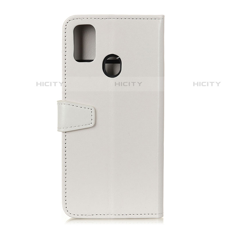Custodia Portafoglio In Pelle Cover con Supporto A06D per Motorola Moto G31 Bianco
