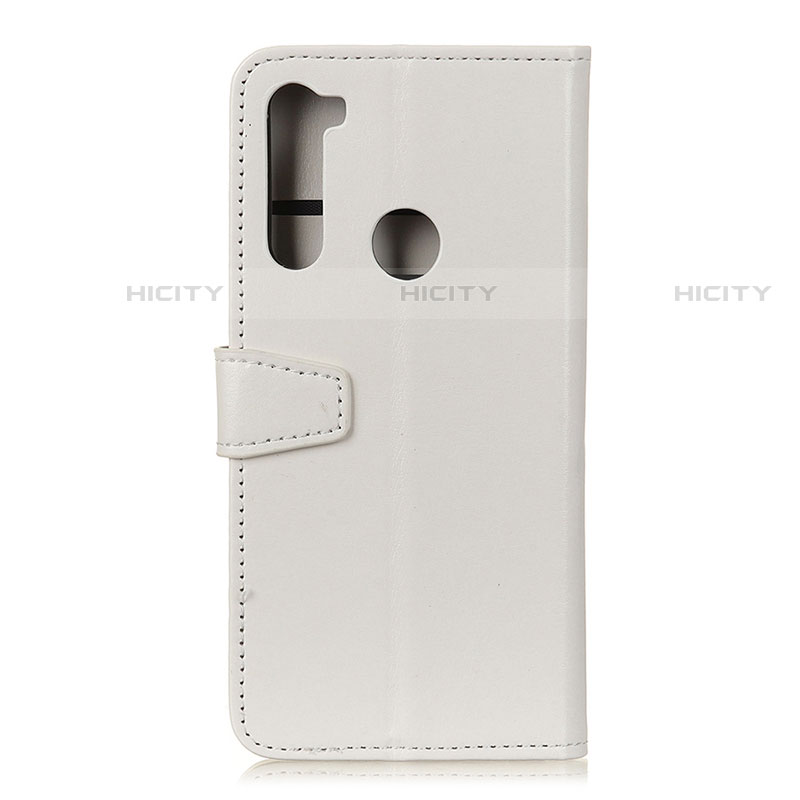 Custodia Portafoglio In Pelle Cover con Supporto A06D per Motorola Moto One Fusion Plus Bianco