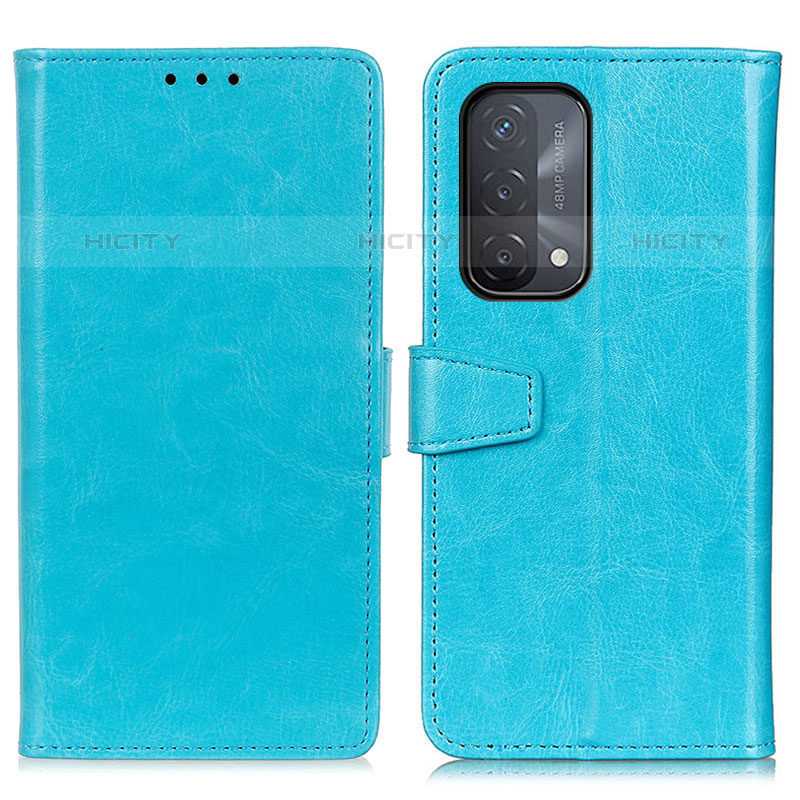 Custodia Portafoglio In Pelle Cover con Supporto A06D per OnePlus Nord N200 5G Cielo Blu