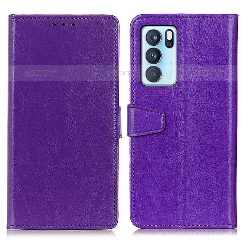 Custodia Portafoglio In Pelle Cover con Supporto A06D per Oppo Reno6 Pro 5G India