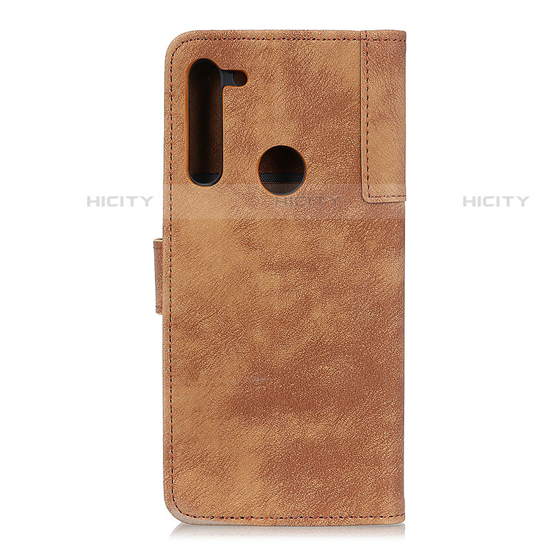 Custodia Portafoglio In Pelle Cover con Supporto A07D per Motorola Moto One Fusion Plus Marrone