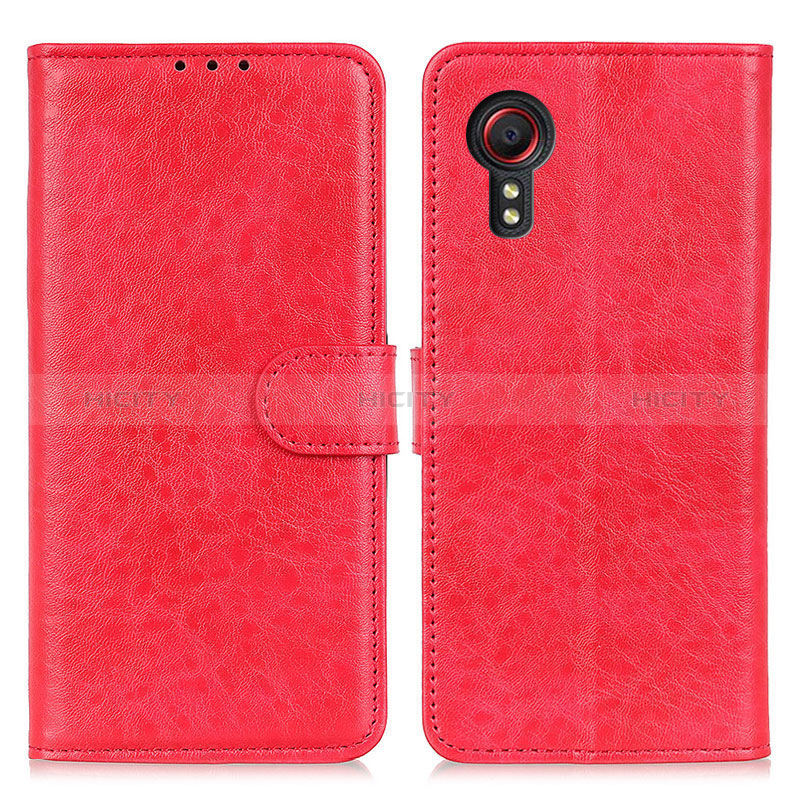 Custodia Portafoglio In Pelle Cover con Supporto A07D per Samsung Galaxy XCover 5 SM-G525F Rosso