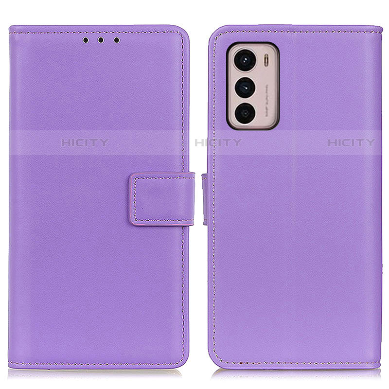 Custodia Portafoglio In Pelle Cover con Supporto A08D per Motorola Moto G42 Viola