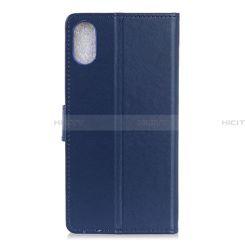Custodia Portafoglio In Pelle Cover con Supporto A08D per Samsung Galaxy A21 SC-42A Blu