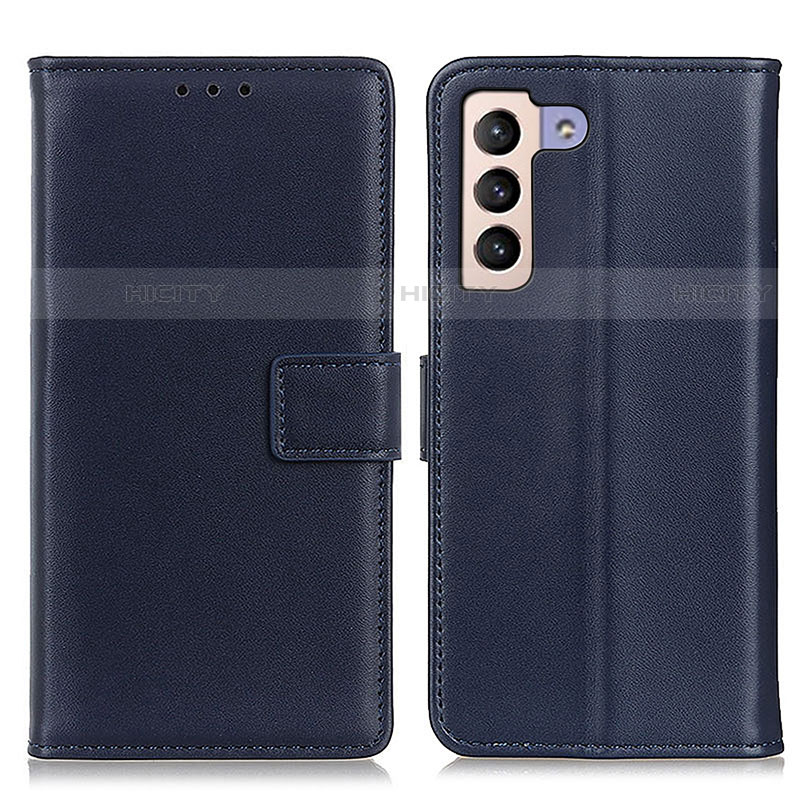 Custodia Portafoglio In Pelle Cover con Supporto A08D per Samsung Galaxy S21 5G Blu