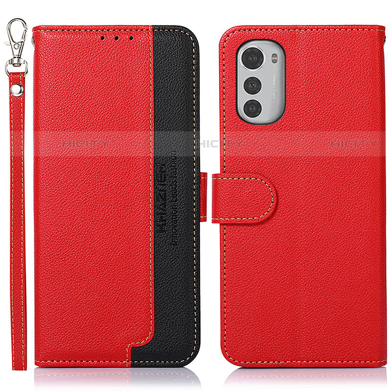 Custodia Portafoglio In Pelle Cover con Supporto A09D per Motorola Moto E32