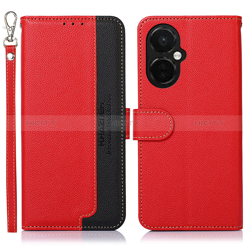 Custodia Portafoglio In Pelle Cover con Supporto A09D per OnePlus Nord CE 3 5G Rosso